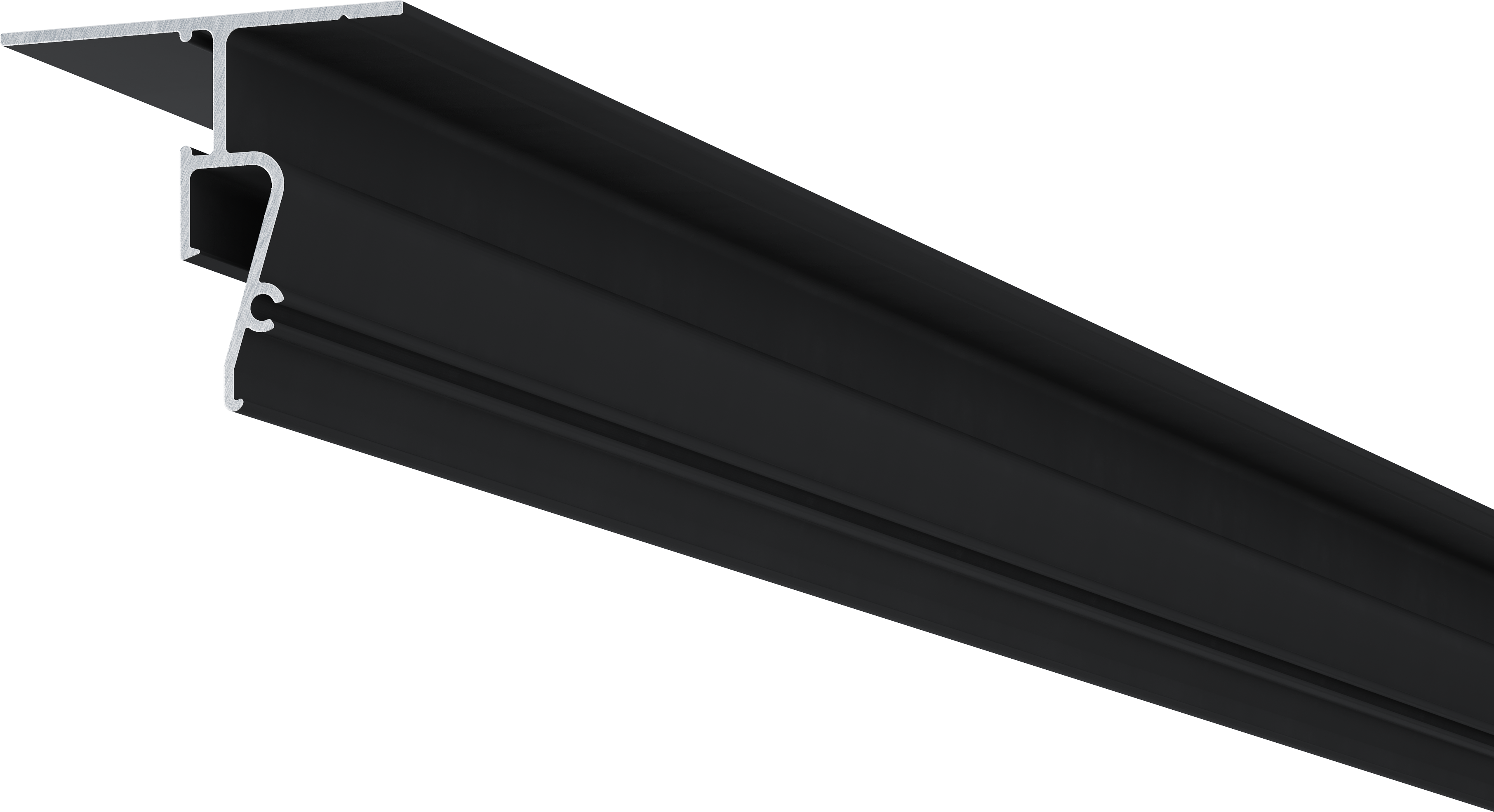 Профиль ALTEZA Contour Pro LED потолочный парящий под рассеиватель Черный (2,0м) 40 м/уп